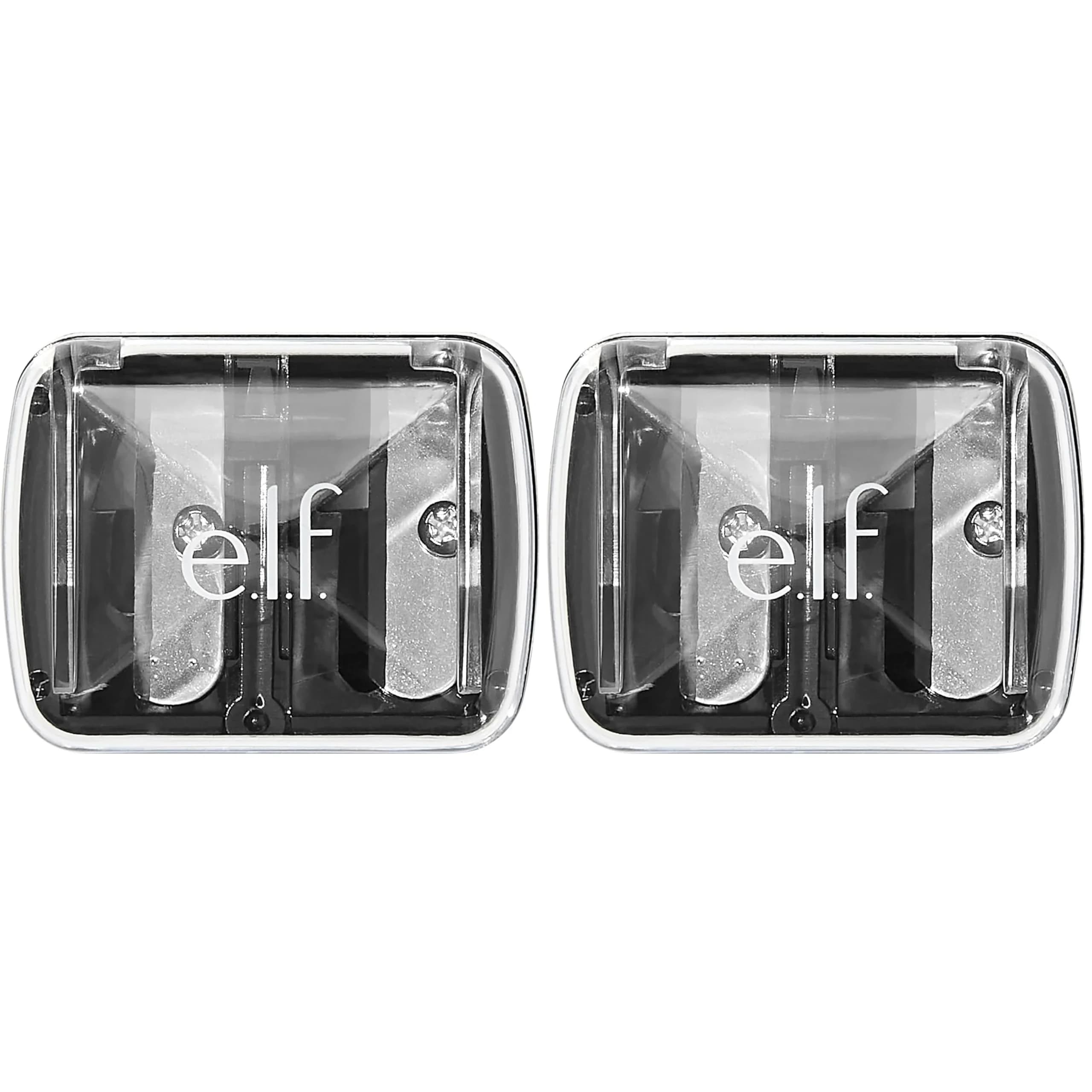 e.l.f. Dual-Pencil Sharpener with Bonus Small Sharpener, Pack of 2 | Essential Tool for Precise Application - main product image