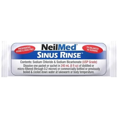 NeilMed Sinus Rinse Complete Sinus Nasal Rinse Kit 50 Count (Pack of 2) | Soothing pH Balanced Saline Solution thumbnail 5
