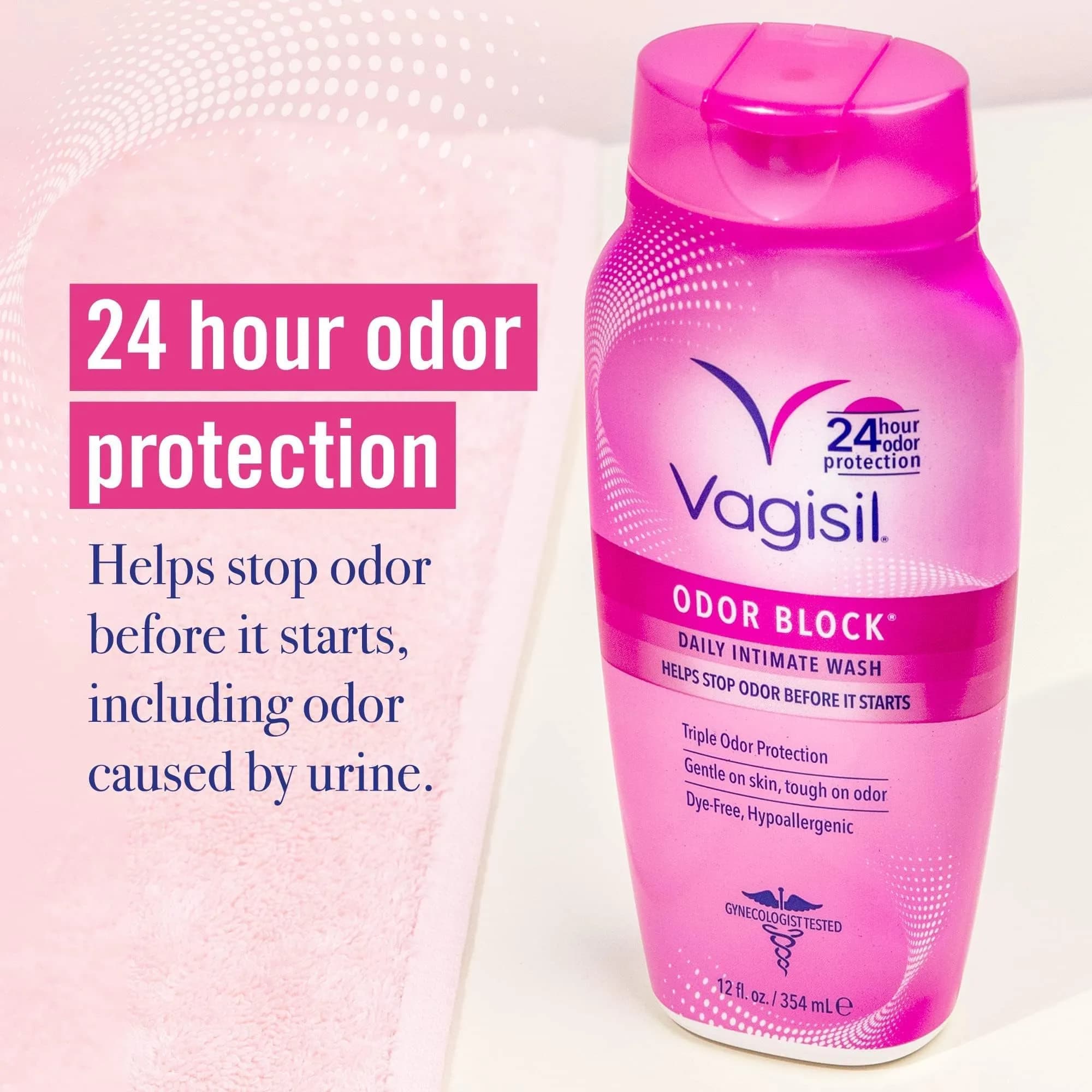 Vagisil Odor Block Feminine Wash 710ml (24 Fl Oz) | Gynecologist Tested Hypoallergenic - view 2