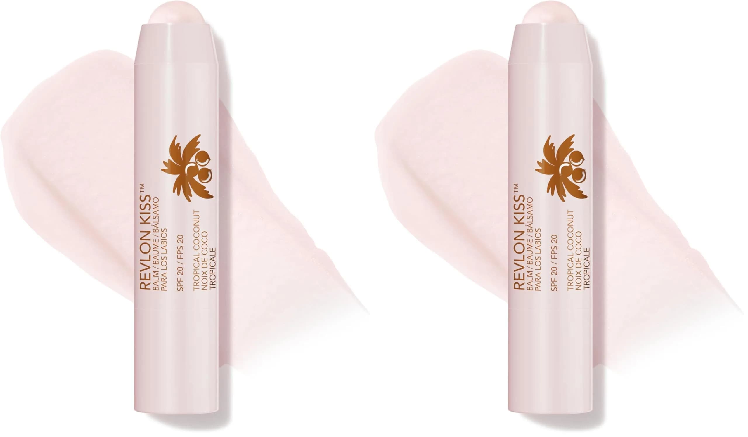 Revlon Tropical Coconut Tinted Lip Balm, Pack of 2 | SPF 20 Lasting Hydration - main product image
