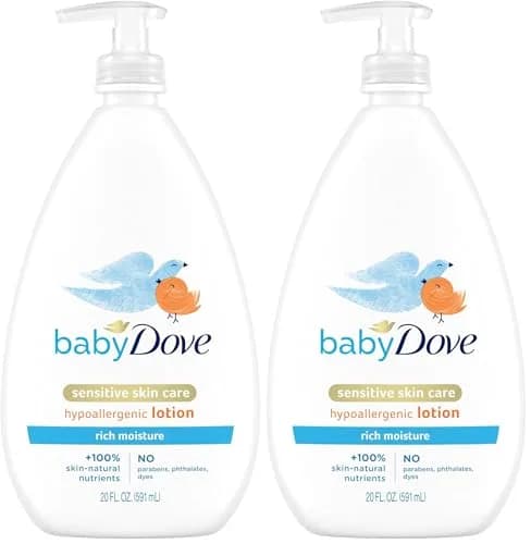 Baby Dove Sensitive Skin Care Body Lotion Rich Moisture 40 fl oz (1.18 L) | Hypoallergenic & Pediatrician Tested thumbnail 1