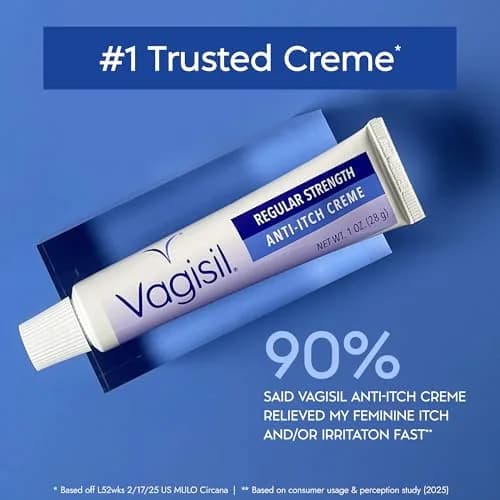 Vagisil Regular Strength Feminine Cream 1 oz | Fast-Relief & Moisturizer for Women thumbnail 4