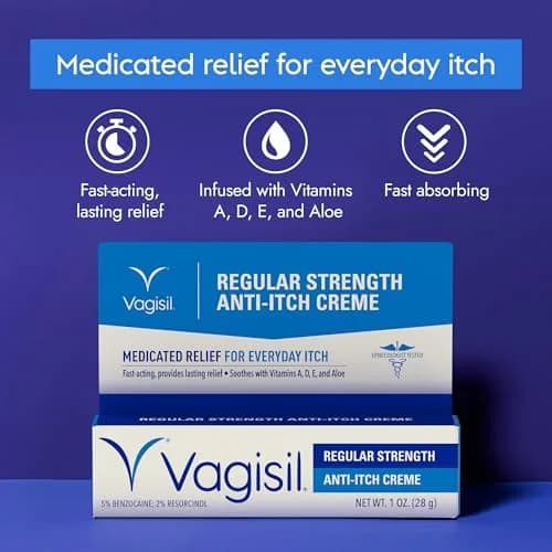 Vagisil Regular Strength Feminine Cream 1 oz | Fast-Relief & Moisturizer for Women thumbnail 2