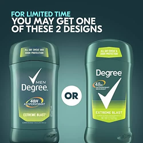 Degree Men Original Protection Antiperspirant Deodorant Extreme Blast 48-Hour Sweat and Odor Protection Stick 2.7 oz (Pack of 4) | 48-Hour Sweat & Odor Protection thumbnail 2