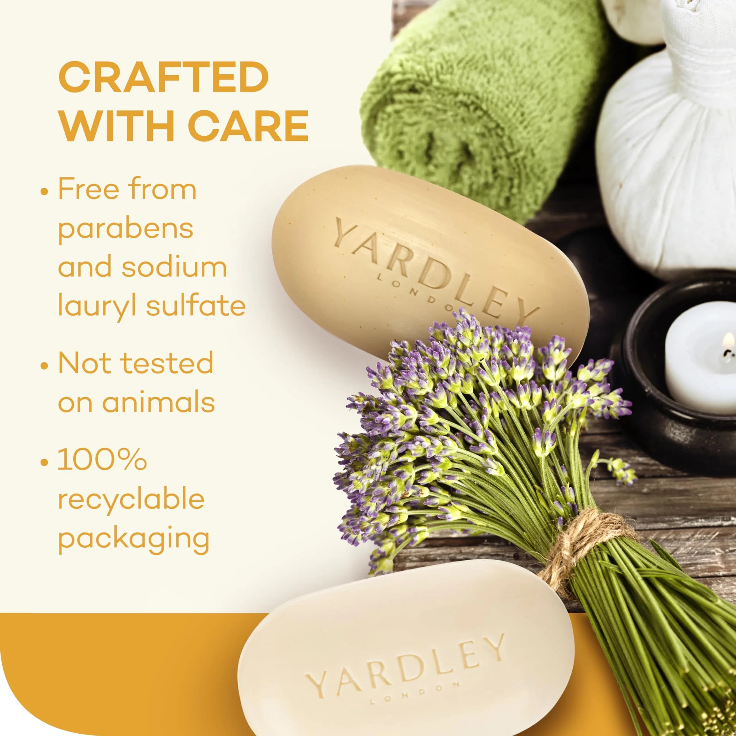 Yardley London Oatmeal and Almond Bar Soap, 4 Ounce (16 oz Total) | Deeply Moisturizing for Dry Skin - view 5