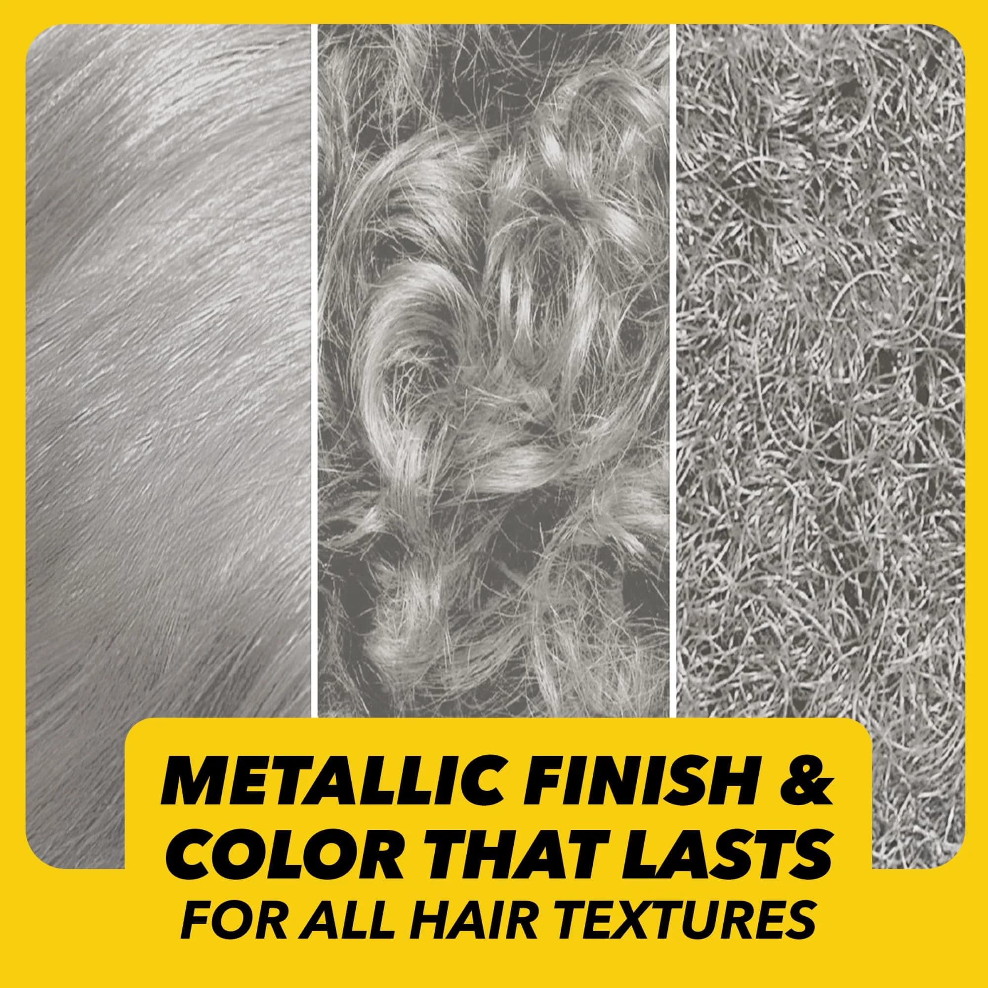 Got2B Metallics Permanent Hair Color M71 Metallic Silver Kit (2x50ml/1.69 Fl Oz) | Multi-Dimensional Metallic Shine - view 4