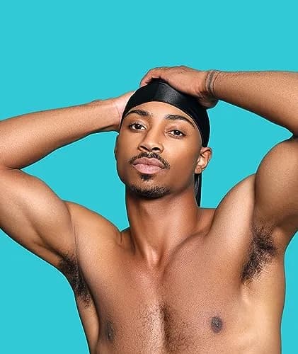 KISS COLORS & CARE Power Wave Silky Satin Durag - Black, Pack of 2 | Ultra-Compression for 360° Waves thumbnail 4