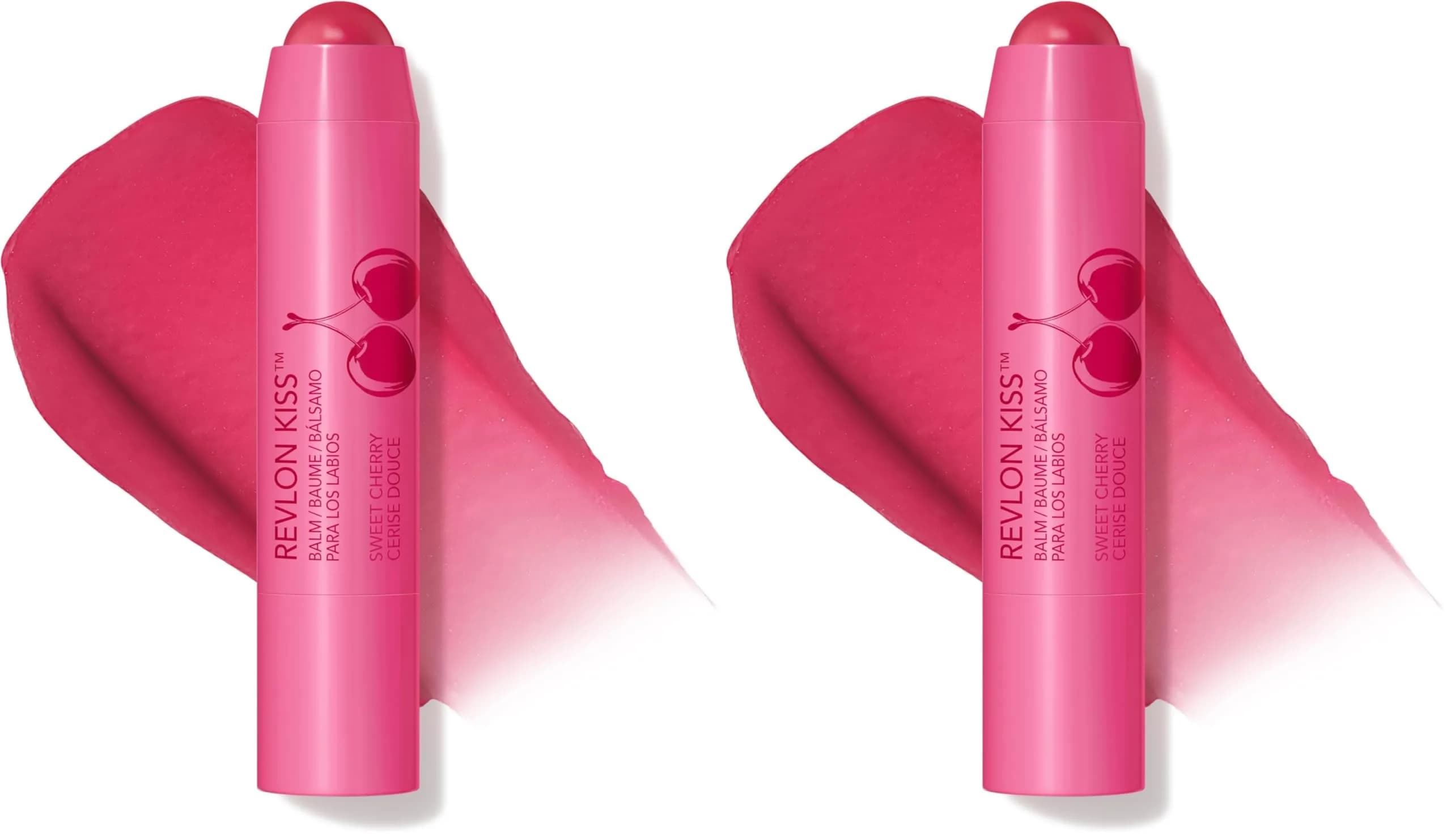 Revlon Kiss Tinted Lip Balm 030 Sweet Cherry - Pack of 2 | SPF 20 Hydration with Natural Fruit Oils - main product image