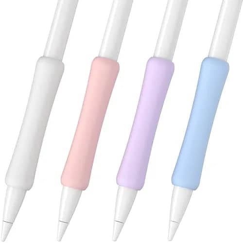 FAFALITHIC 4 Pack Silicone Grip for Apple Pencil 1st Gen, Pro, 2nd Gen, USB-C | White/Purple/Pink/Blue thumbnail 1