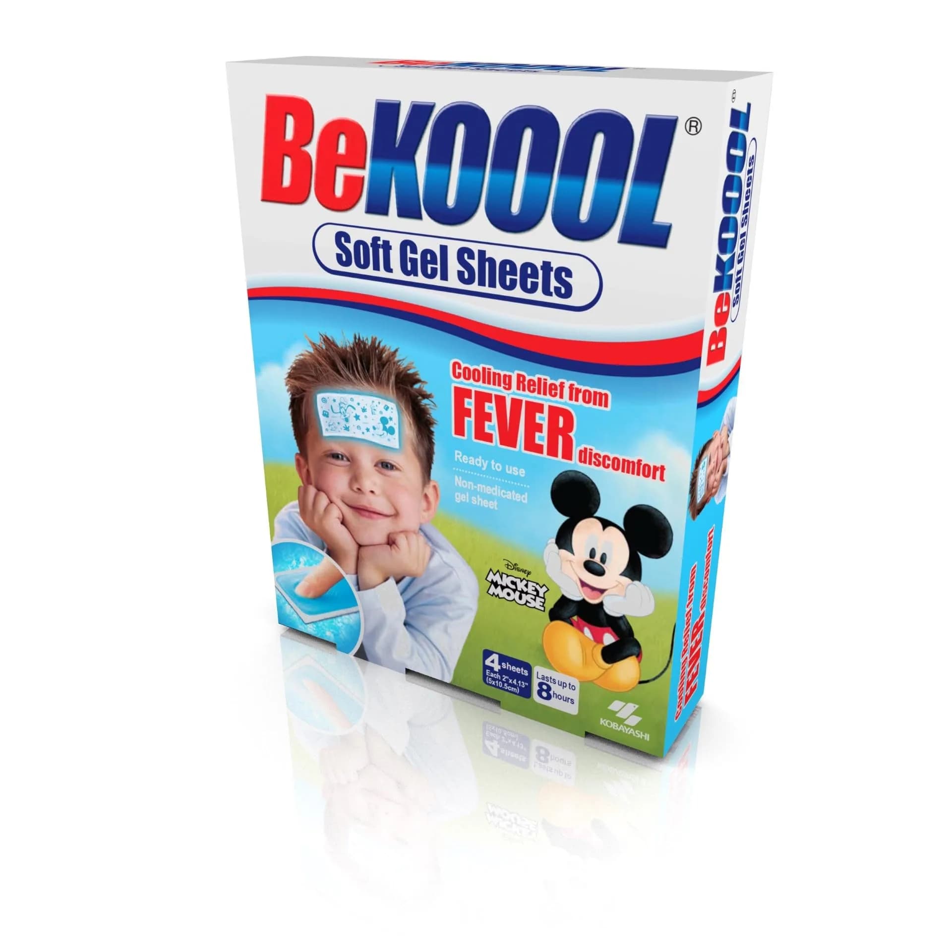 BeKoool Soft Gel Sheets for Kids, 4 Count (Pack of 3) | Cooling Relief for Fever Discomfort - view 2
