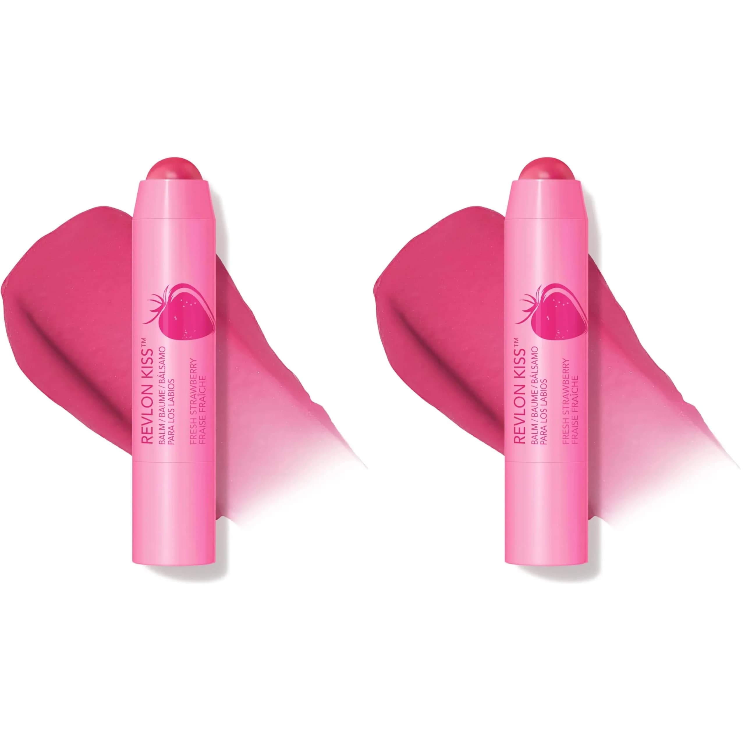 Revlon Fresh Strawberry Tinted Lip Balm, Pack of 2, SPF 20 Hydration with Natural Fruit Oils — Fresh Strawberry
