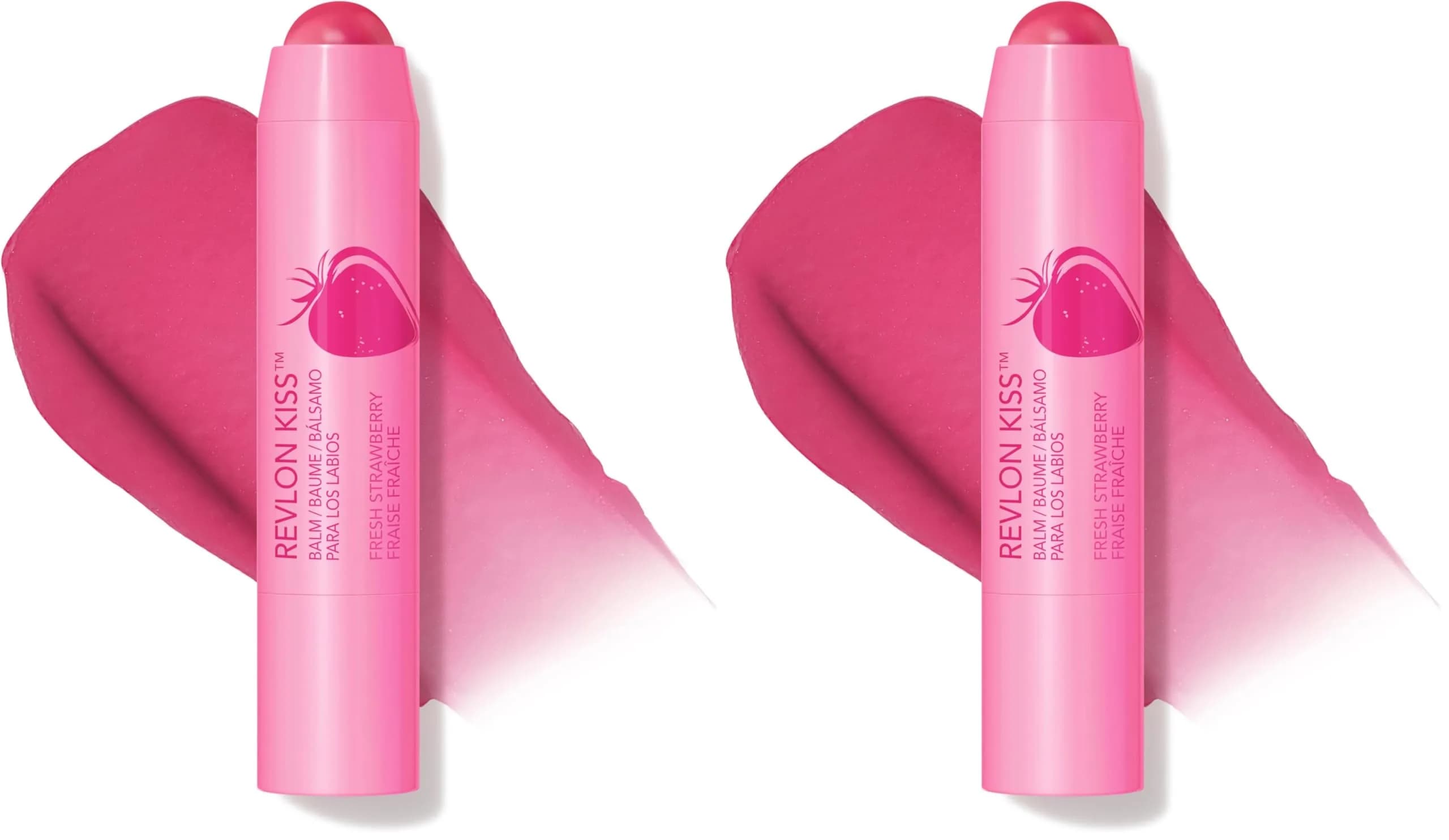 Revlon Fresh Strawberry Tinted Lip Balm, Pack of 2, SPF 20 Hydration with Natural Fruit Oils - main product image