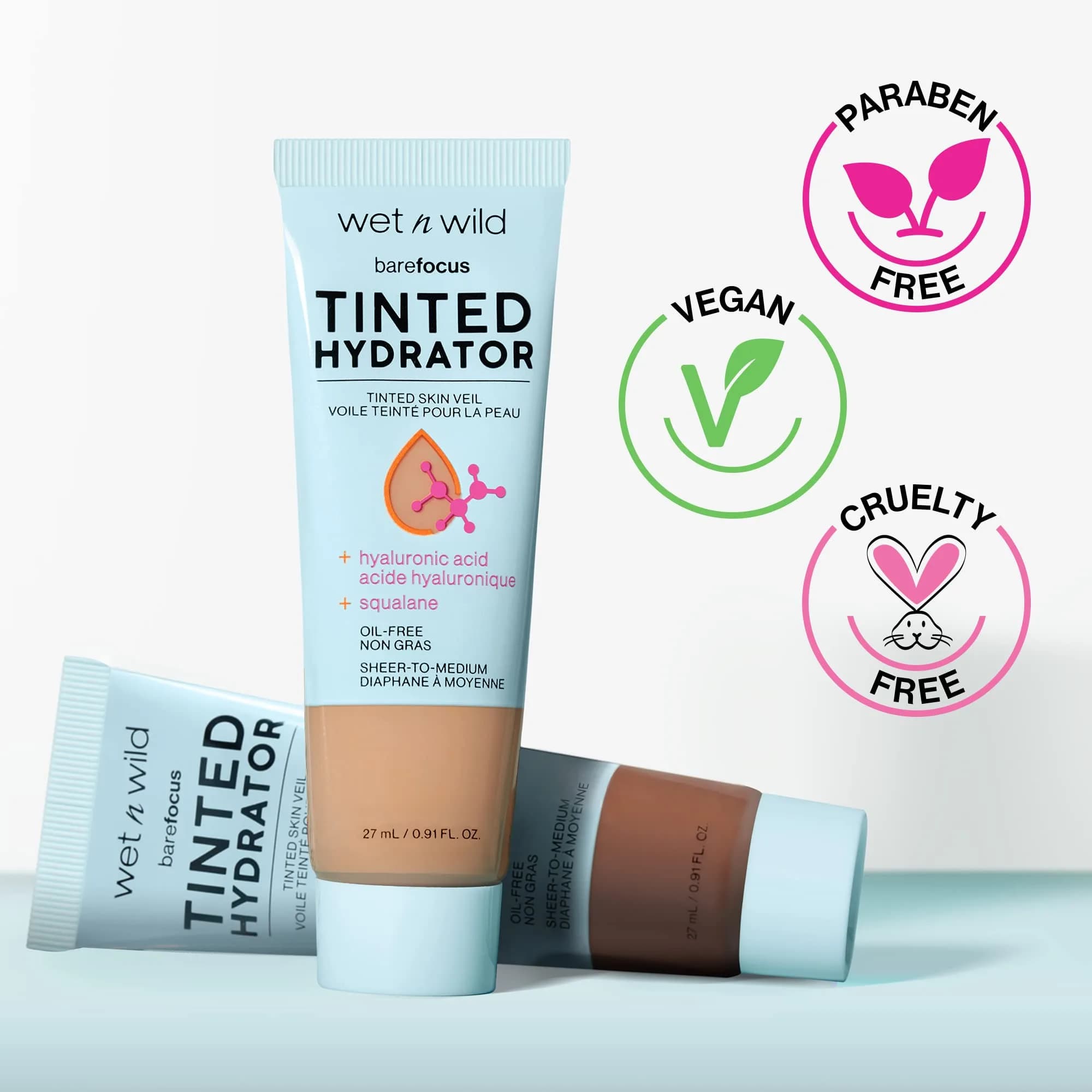 wet n wild Bare Focus Tinted Hydrator Skin Veil Medium Tan 1.82 fl oz (54 g) | Buildable Coverage for Normal, Dry, Combo Skin - view 5