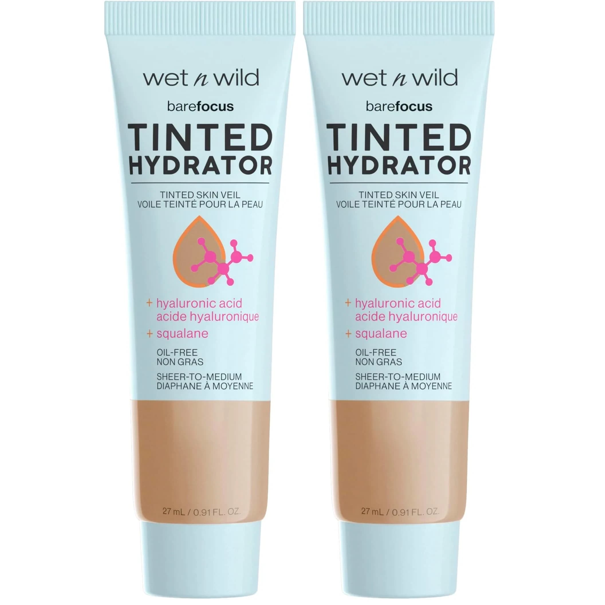 wet n wild Bare Focus Tinted Hydrator Skin Veil Medium Tan 1.82 fl oz (54 g) | Buildable Coverage for Normal, Dry, Combo Skin - main product image