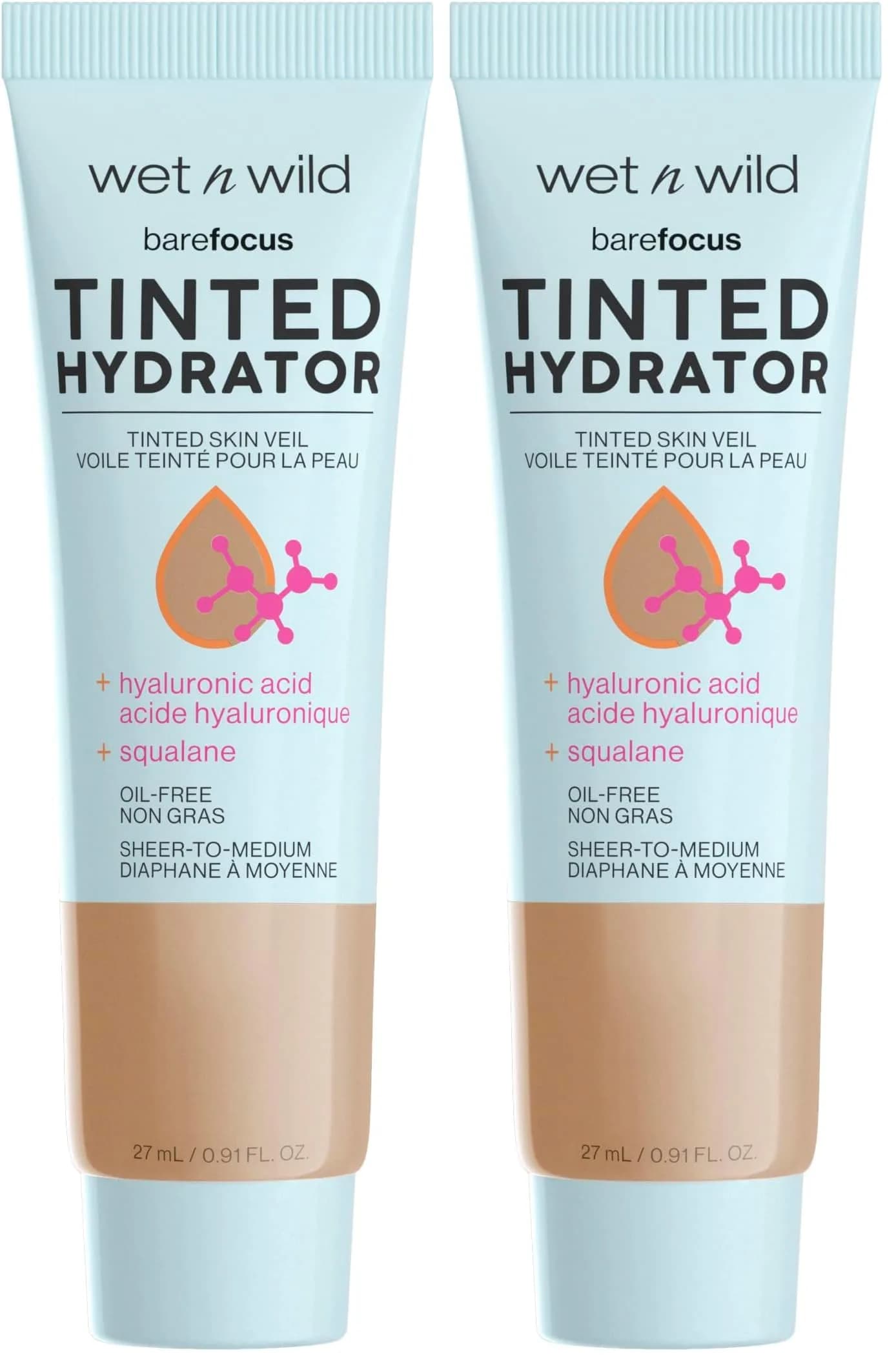 wet n wild Bare Focus Tinted Hydrator Skin Veil Medium Tan 1.82 fl oz (54 g) | Buildable Coverage for Normal, Dry, Combo Skin - main product image