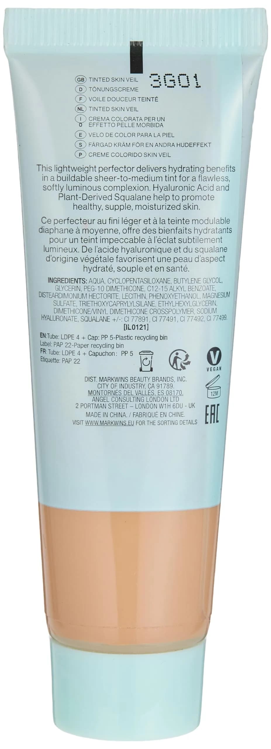 wet n wild Bare Focus Tinted Hydrator Skin Veil Medium Tan 1.82 fl oz (54 g) | Buildable Coverage for Normal, Dry, Combo Skin - view 2