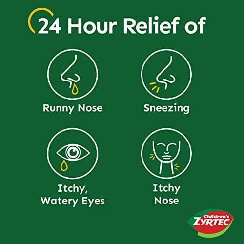 Zyrtec 24 Hour Children’s Allergy Syrup Grape Flavor 8 fl. oz (Pack of 2) | 24-Hour Allergy Relief for Kids thumbnail 3