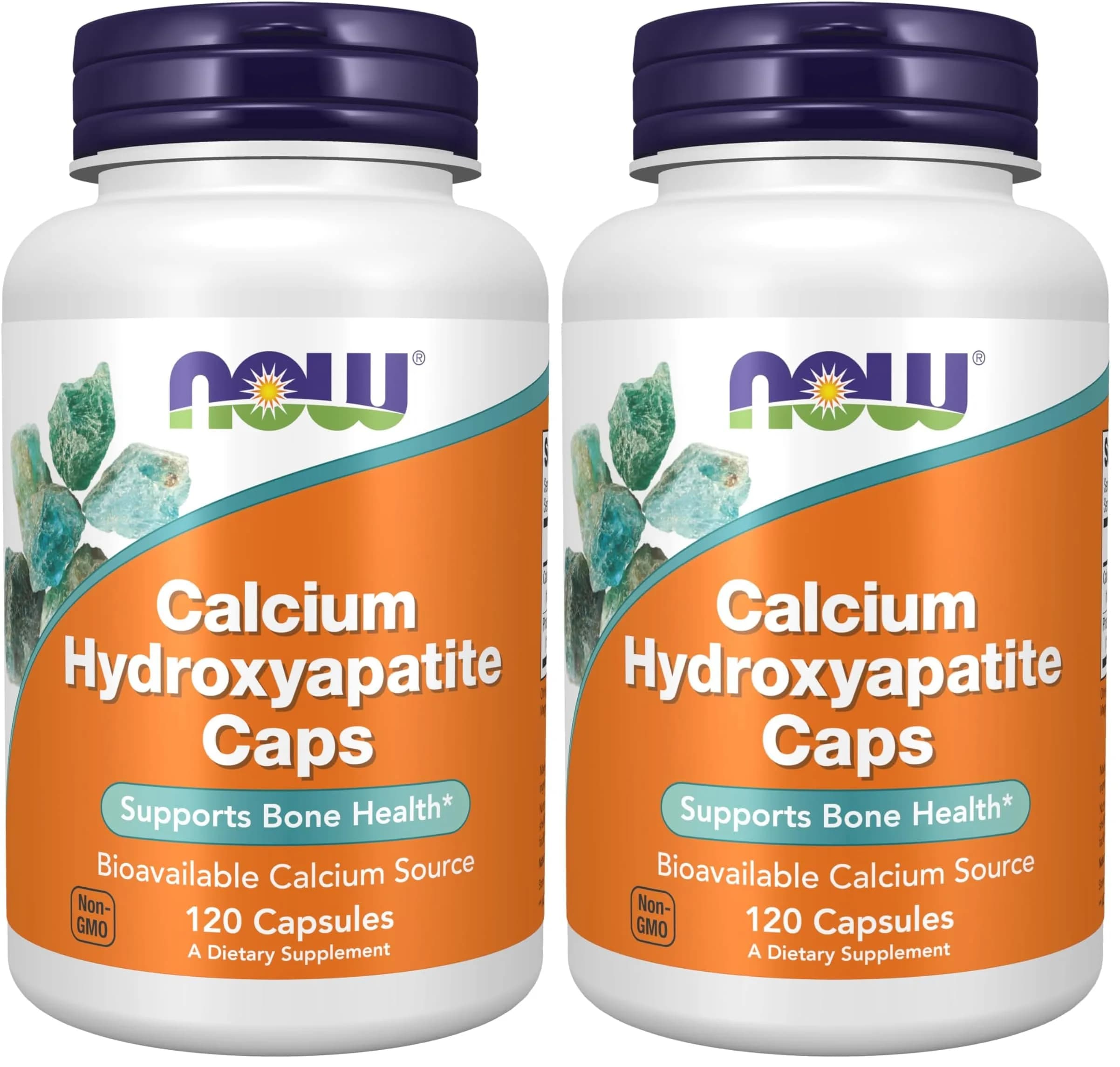 NOW Foods Calcium Hydroxyapatite Bone Health Supplement 240 Capsules (120 Count x 2) | Supports Bone Health - main product image