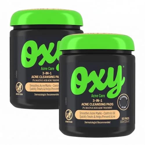 Oxy Maximum Action 3-In-1 Treatment Pads | 90 Count Pack of 2 for Clearer Skin thumbnail 1