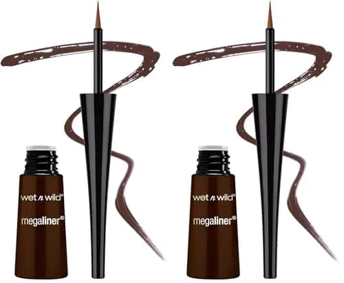 wet n wild MegaLiner Liquid Eyeliner - Marrón Oscuro (Pack of 2) | Intense Pigment thumbnail 1
