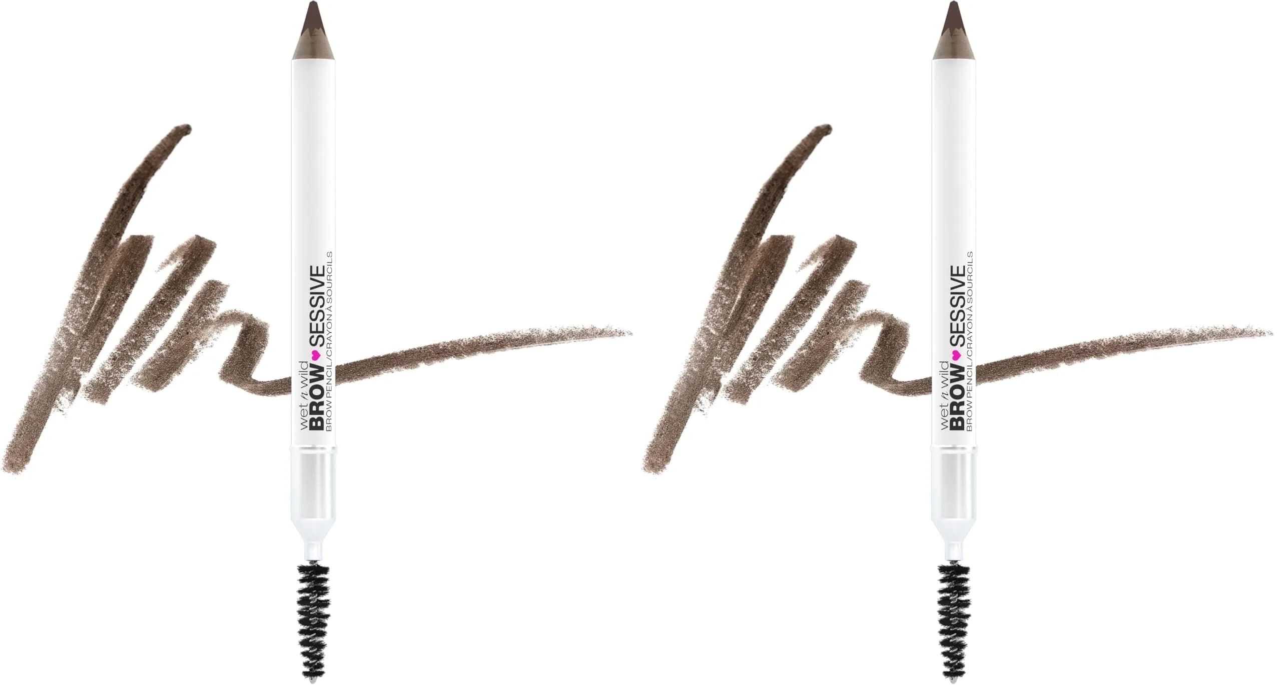 wet n wild Brow Pencil, Medium Brown | Ultra-Precise Dual-Ended Spoolie | 2 Pencils | Buildable Formula - main product image