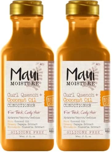 Maui Moisture Curl Quench + Coconut Oil Conditioner Set 756ml (26 fl oz) | Hydrates & Detangles Tight Curly Hair thumbnail 1