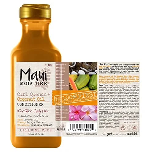 Maui Moisture Curl Quench + Coconut Oil Conditioner Set 756ml (26 fl oz) | Hydrates & Detangles Tight Curly Hair thumbnail 9