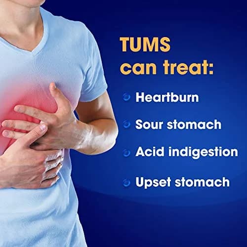 TUMS Ultra Strength Chewable Antacid Tablets for Heartburn Relief, Peppermint, 72 Count (Pack of 2) | Fast Heartburn Relief in Seconds thumbnail 5