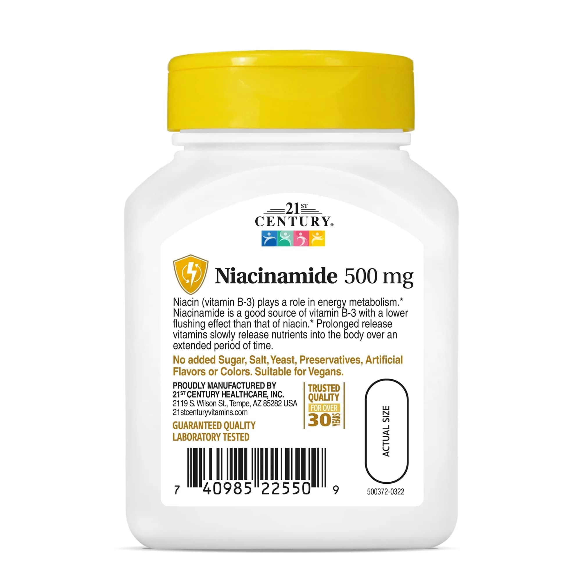 21st Century Niacinamide 500 mg Prolonged Release Tablets, 220 Count (110 Count Pack of 2) | Energy Metabolism Support - view 6