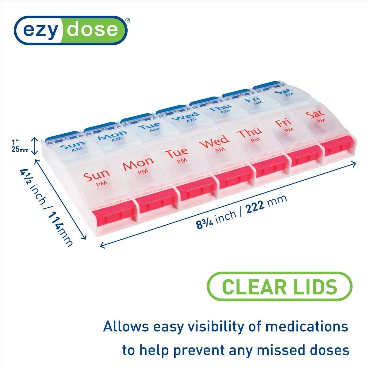EZY DOSE 7-Day AM/PM Pill Organizer | Arthritis Foundation Ease-of-Use Commendation - view 2