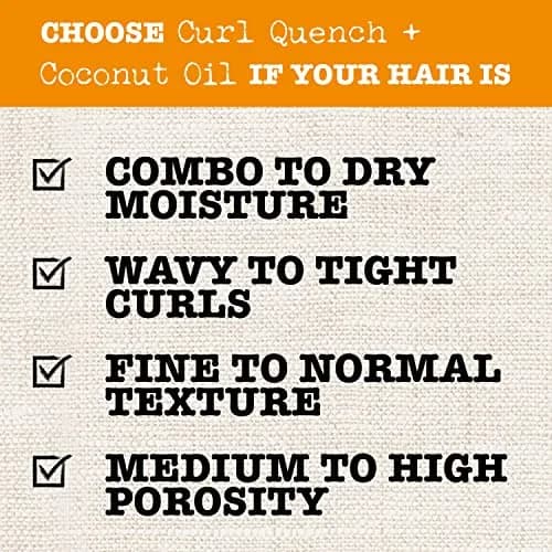Maui Moisture Curl Quench + Coconut Oil Shampoo & Conditioner Set | Hydrates & Detangles Tight Curly Hair, Vegan, 2x13 fl oz (26 fl oz Total) thumbnail 2