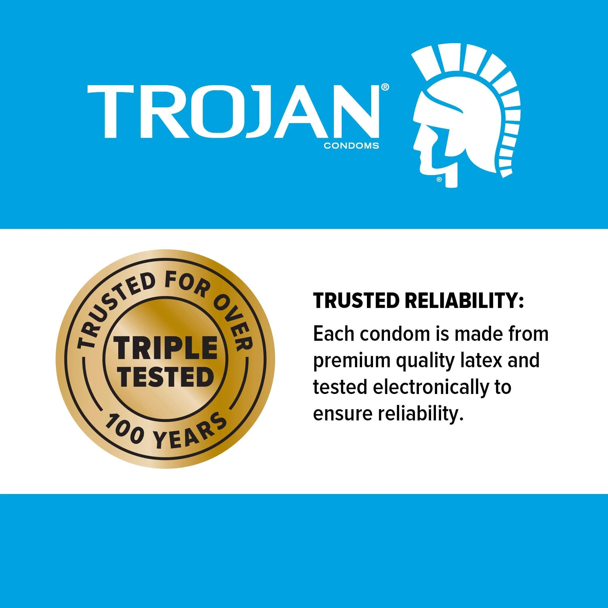 TROJAN Ecstasy Ribbed Latex Condoms for Men, 52 Count (Pack of 2) | Dual Lubricated for Enhanced Sensitivity - view 4