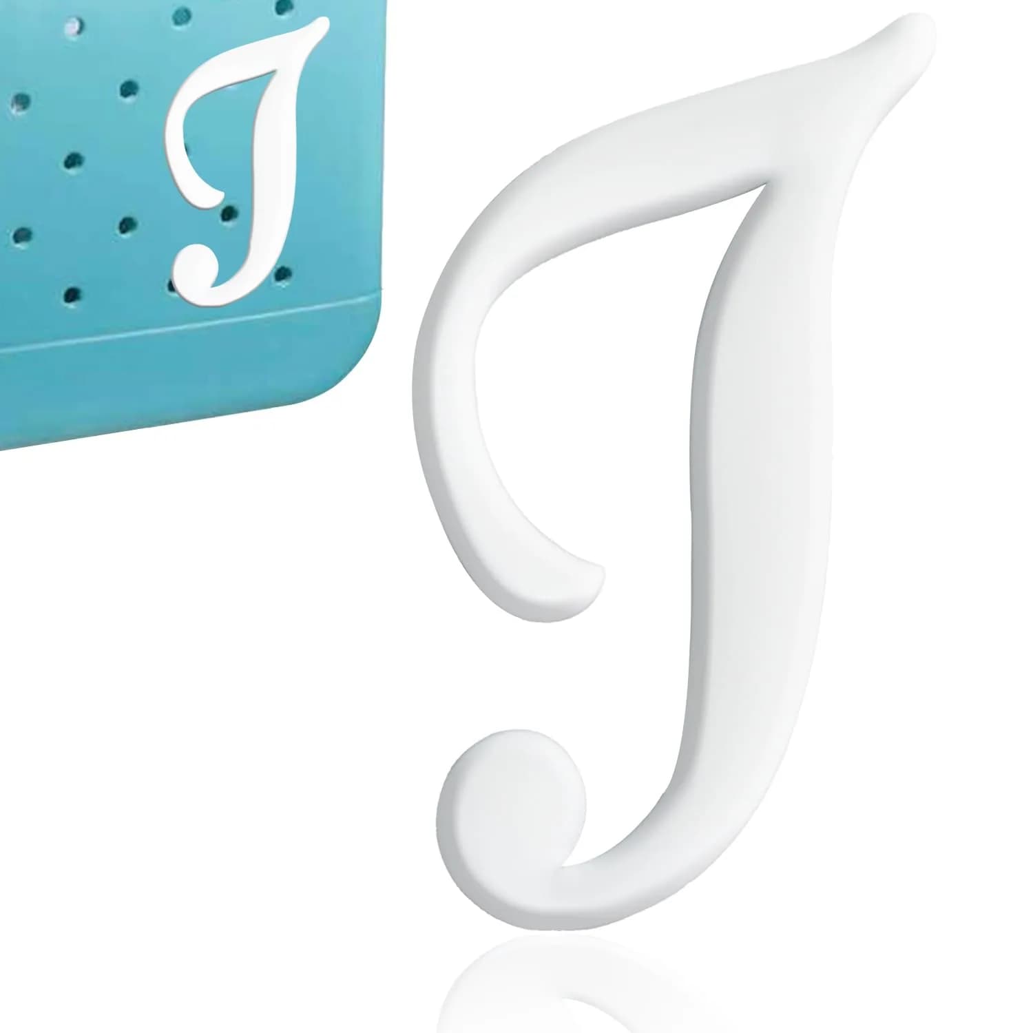 CTOHN Letter Charm for Bogg Bag, Alphabet 'I' - White Plastic | Personalized Bag Accessory — White-I