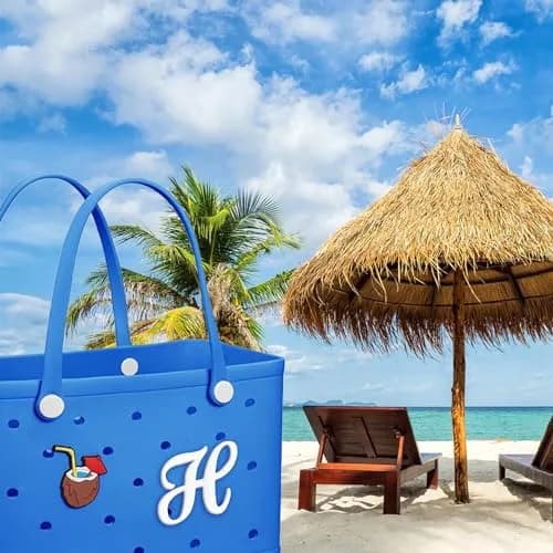 CTOHN Letter Charm for Bogg Bag, Alphabet 'I' - White Plastic | Personalized Bag Accessory thumbnail 4