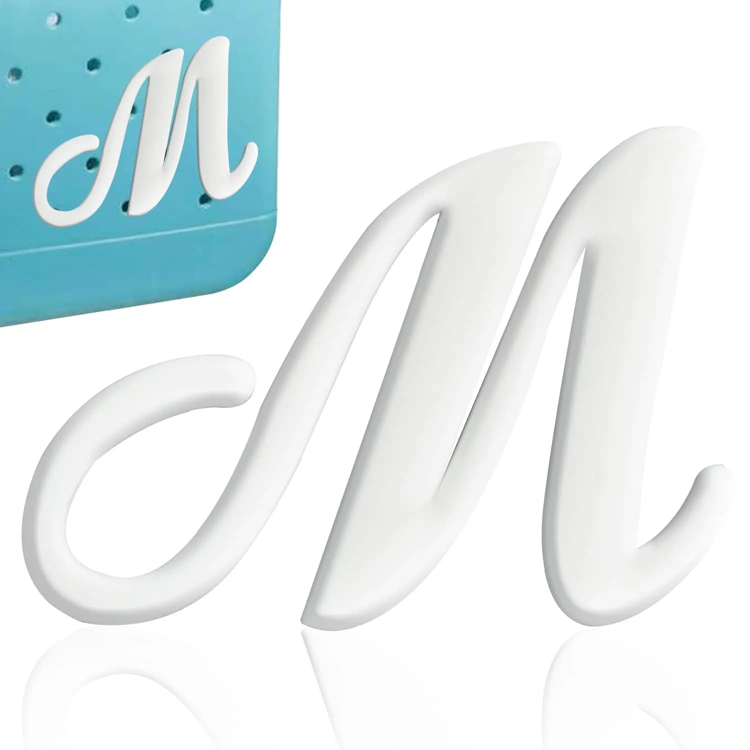 CTOHN Letter Charms for Bogg Bag, Alphabet Lettering Accessories (White, M) | Personalized Bag Decor — White-M