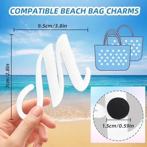 CTOHN Letter Charms for Bogg Bag, Alphabet Lettering Accessories (White, M) | Personalized Bag Decor thumbnail 2