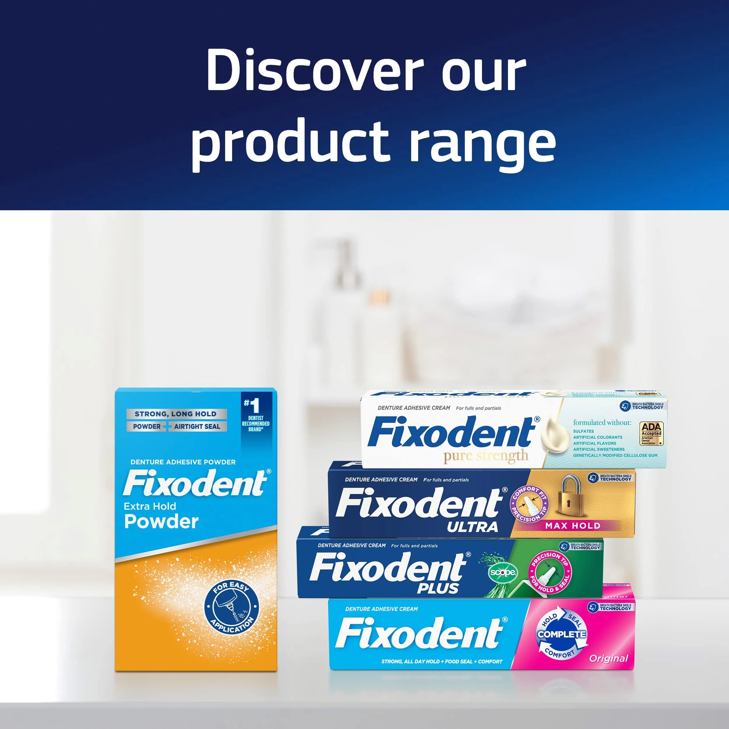 Fixodent Ultra Max Hold Denture Adhesive 2.2 oz | Strongest Hold for Full & Partial Dentures - view 7