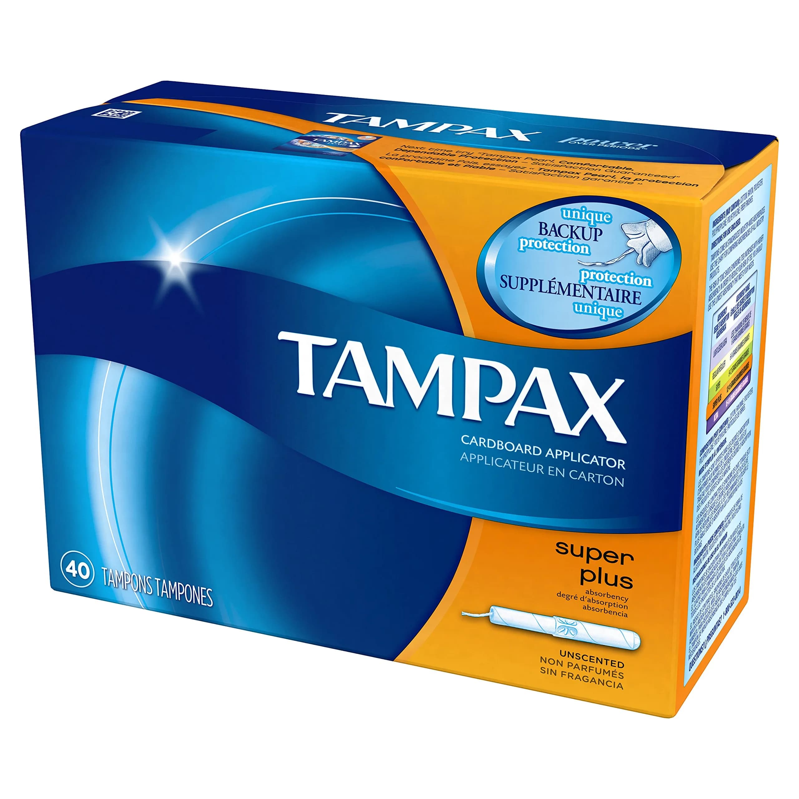 Tampax Cardboard Tampons Super Plus Absorbency 160 Count (18.4cm) | #1 U.S. Gynecologist Recommended Tampon Brand - view 6