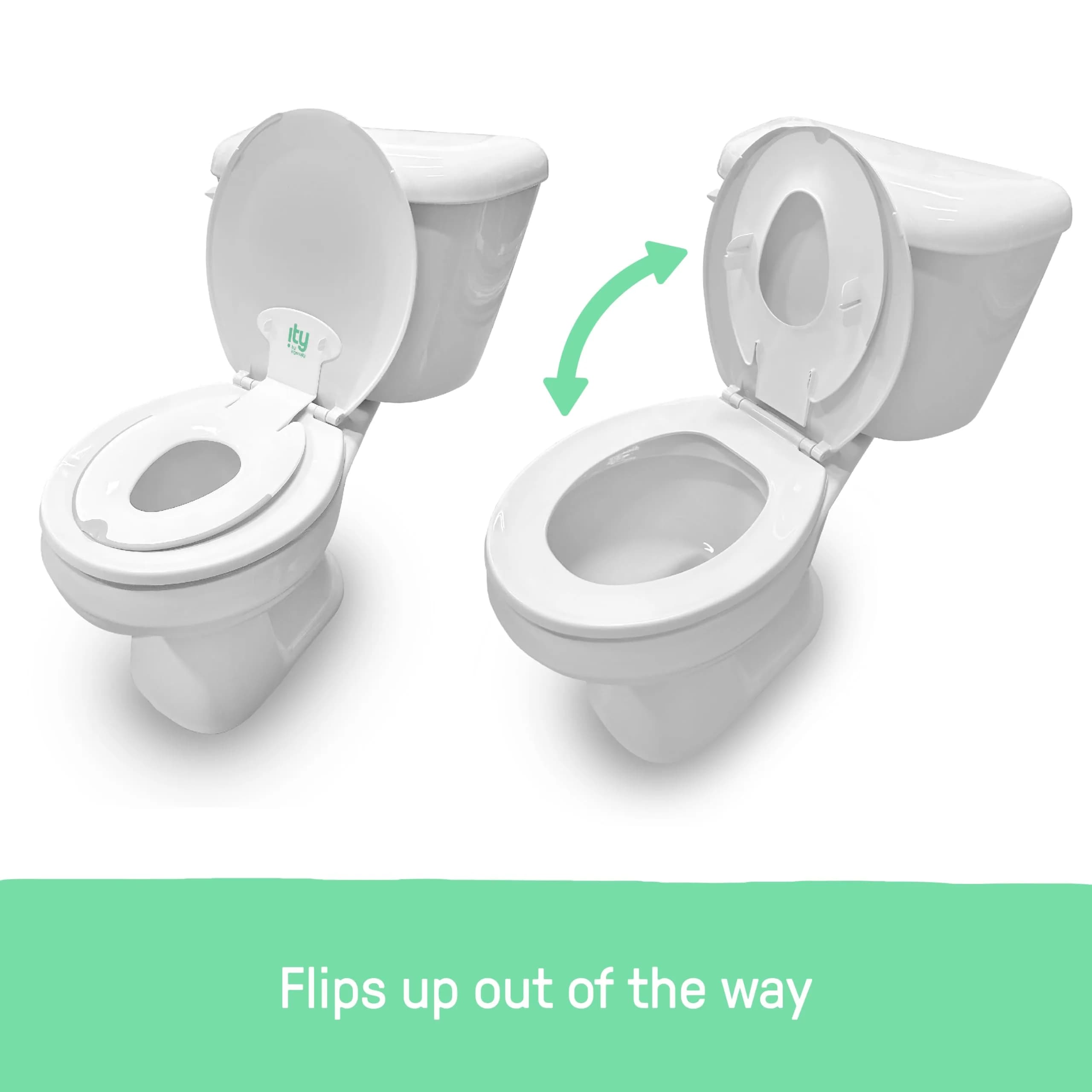 Ingenuity Flip & Sit Potty Seat 2pk (White) | Attaches to Adult Toilet Seat for Easy Potty Training - view 3