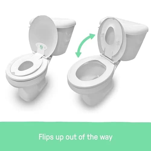 Ingenuity Flip & Sit Potty Seat 2pk (White) | Attaches to Adult Toilet Seat for Easy Potty Training thumbnail 3