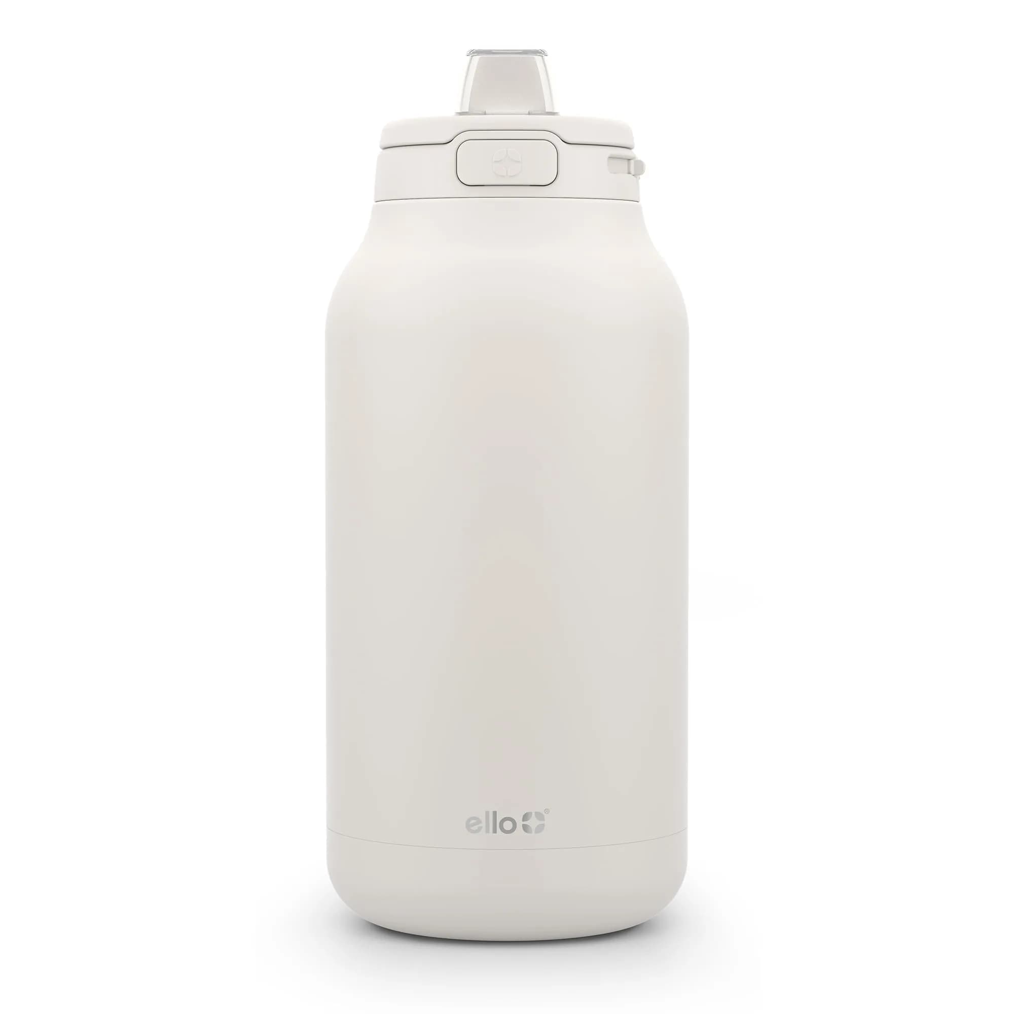 Ello Hydra 64oz Half Gallon Vacuum Insulated Stainless Steel Jug, Blue | Leakproof, Cold 40+ Hours, Easy Clean — Cream