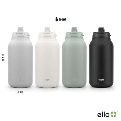 Ello Hydra 64oz Half Gallon Vacuum Insulated Stainless Steel Jug, Cream | Leak-Proof, 40+ Hour Cold Retention thumbnail 4