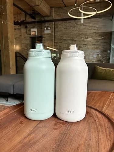 Ello Hydra 64oz Half Gallon Vacuum Insulated Stainless Steel Jug, Cream | Leak-Proof, 40+ Hour Cold Retention thumbnail 2