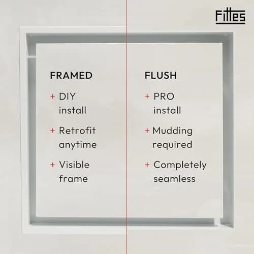 Fittes White Building Material | ABS Plastic Exhaust Fan Cover, 14.25x14.25" | Seamless Wall/Ceiling Fit thumbnail 7