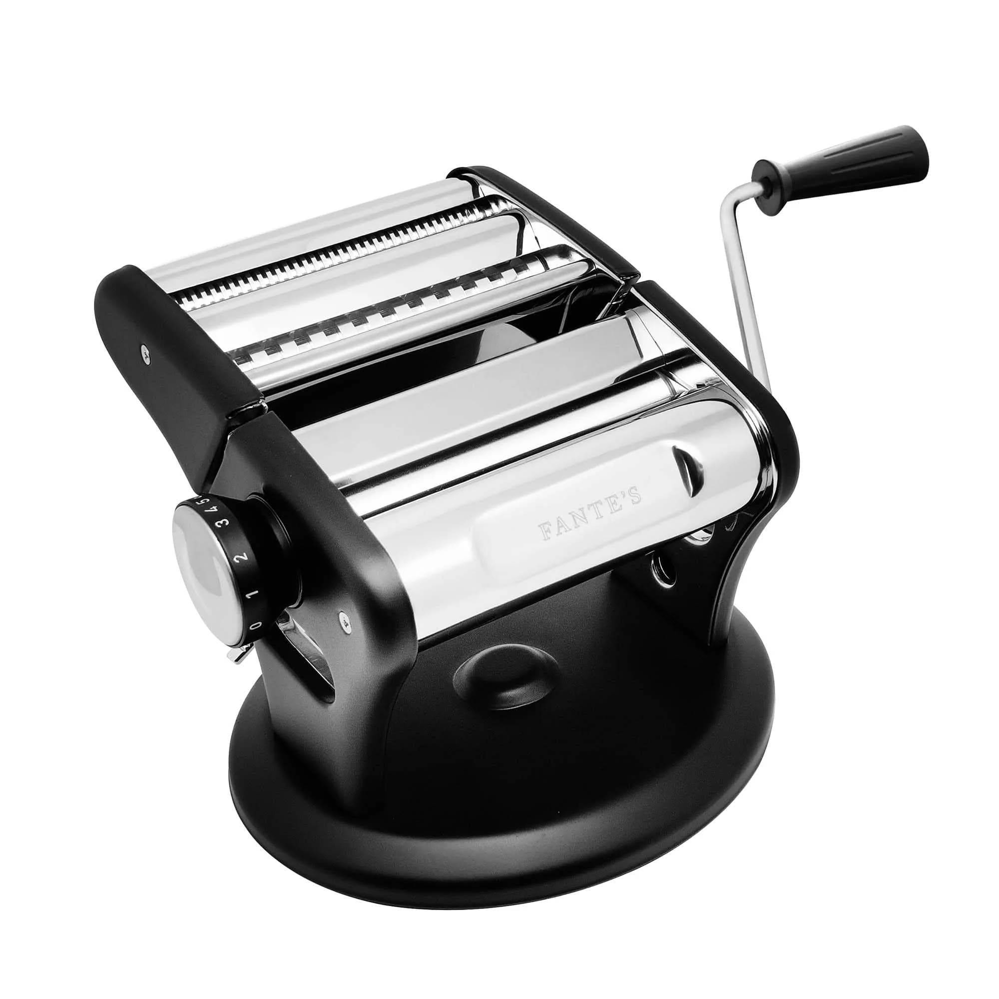 Fante's Supreme Pasta Maker, Compact Manual Noodle Press Machine with Non-Slip Suction Base for Fresh Homemade Pasta, Ravioli, Since 1906 | Italian Quality