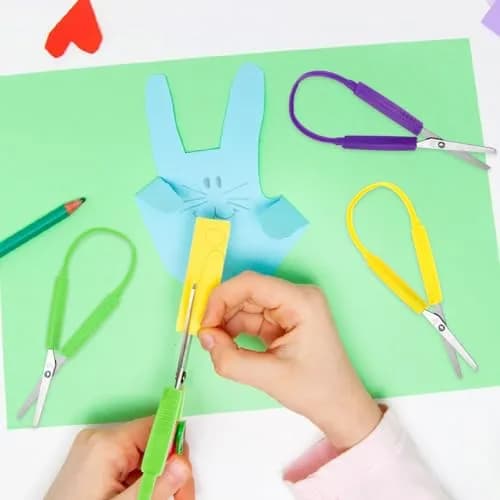 Yolev Loop Scissors 3Pcs | Safe, Ambidextrous Kids Craft Scissors 14cm thumbnail 6