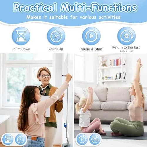 HAUKINIX Visual Countdown Timer for Kids, 2 Pack Blue, 99 Min Max | Fun Time Management Tool for Study & Play thumbnail 6
