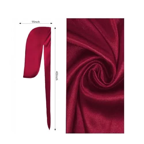 BE BIGEDDIE 12Pcs Durags for Men, Satin Silk Headbands with Long Tail & Wide Straps, Unisex thumbnail 6