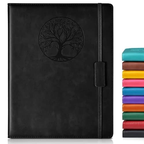 Biuwory Lined Journal Notebook A4 Large Hardcover Leather 256 Pages | Smooth Ink Flow Acid-Free Paper - main product image