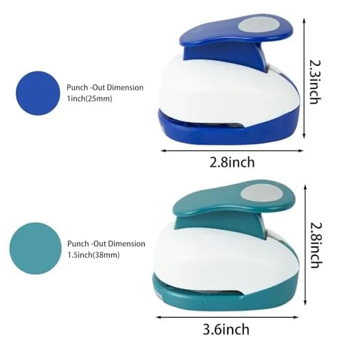 QIQQIKIN 2PCS Circle Cutter Set (38mm + 25mm) | Precision Craft Tool for Paper Crafts thumbnail 3
